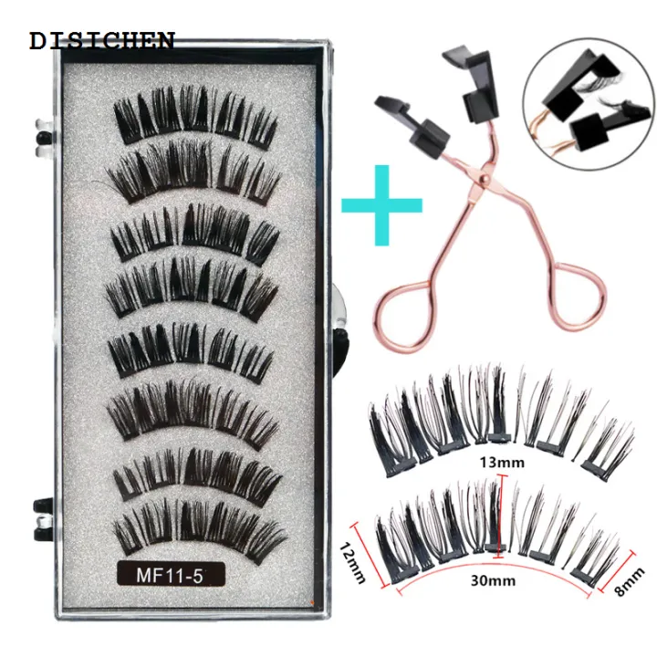 DISICHEN%20Luxury%208%20pcs/2%20pairs%20magnetic%20eyelashes%20with%205%20magnets,%20reusable%20handmade%203D%20mink%20false%20eyelashes%20natural%20with%20magnetic%20tweezers%20-%20Image%207