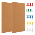 Cork Board Bulletin Board, Small Rectangular Pin Board for Wall, Self-Adhesive Cork Board for Office, School and Home. 