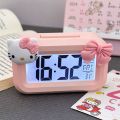 New Sanrio Hello Kitty Alarm LED Digital Clock Mini with Night Light Cartoon Alarms Clocks Multi-function Cute Desktop Clock Desktop Ornament Gifts. 