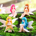 Miniature Fairy Figurines - 4Pcs Small Flower Fairies Ornaments Resin Mini Fairy Figurines Tiny for Fairy Garden Decor Easy to Use. 