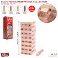 Stack High Zenga Wooden Blocks Tumbling Tower Game for Kids & Adults. 