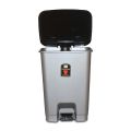 Plastic Square Super Strong Pedal Dustbin 25 Litre - Grey. 
