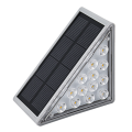 1PCS Solar Stair Light Outdoor Home No Wiring Rainproof,White light. 