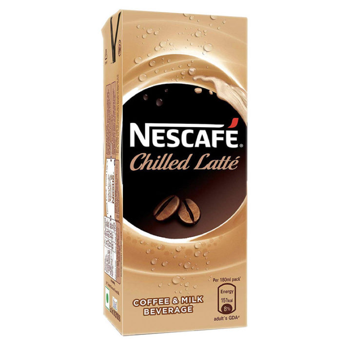 NESCAFE Chilled Latte Cold Coffee, Ready To Drink 180Ml Tetra Pack