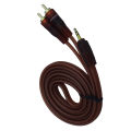 Premium Quality Audio Jack 3.5mm Stereo Male to Male RCA Speaker AUX Cable Cord 1.5 Meter for Tv, Av Receiver, Amplifier, Projector, Radio. 