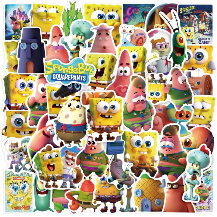 Artsy%20Home%2025/50%20Pcs%20SpongeBob%20SquarePants%20Stickers%20for%20Laptops%20Cellphone%20Guitar%20-%20Image%202