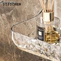 DISICHEN Fashion 1Pcs Bathroom Transparent Shelf Rack Wall-mounted Washbasin No-punch Washroom Wall Mounted Cosmetic Storage Organiser. 