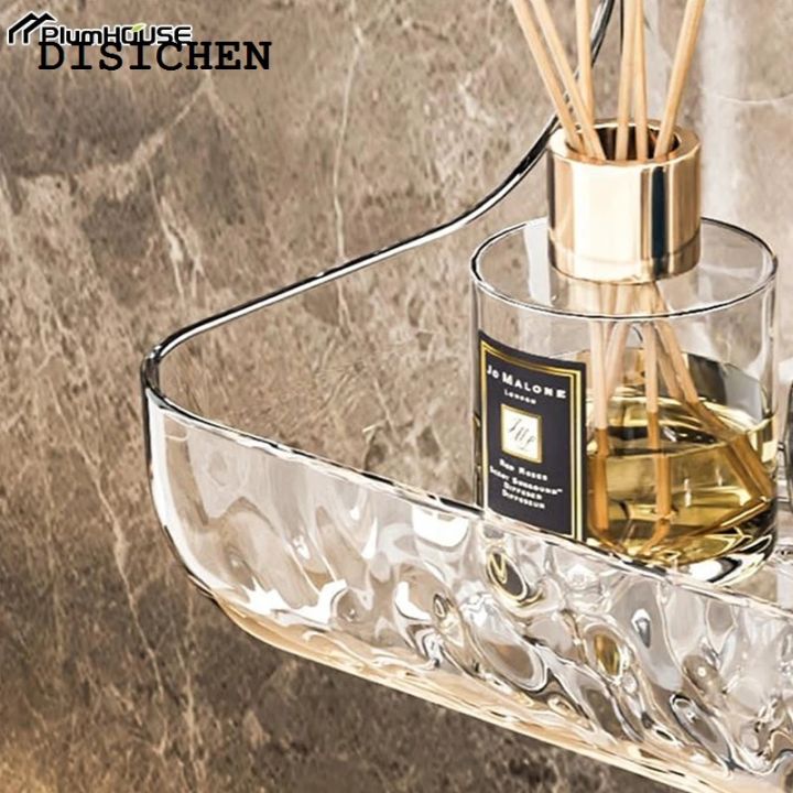 DISICHEN%20Fashion%201Pcs%20Bathroom%20Transparent%20Shelf%20Rack%20Wall-mounted%20Washbasin%20No-punch%20Washroom%20Wall%20Mounted%20Cosmetic%20Storage%20Organiser%20-%20Image%204