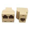 RJ45 CAT 5 CAT 6 LAN Network Ethernet Female to 2 x Female Plug Connector. 