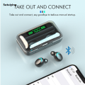 Sutuiying F9 TWS Wireless Earphones Bluetooth Headphones Waterproof LED Display Earbuds with Charging Box Sports Noise Reduction Headset. 