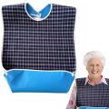 Clothes Protector PVC Adult Mealtime Bibs Detachable Waterproof Clothes Bib With Bottom Pocket Resuable Disability Aid Aprons Old People. 