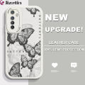 Jizetin for Realme X2 / Realme XT / OPPO K5 Back Cover Sketch Butterfly PU Leather For Girls Boys Soft Phone Case. 