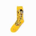 1 Pair Autumn Winter Retro Men Couple New Art Van Gogh Mural World Famous Oil Painting Series Funny Socks. 