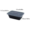 50-Pack Food Storage Lunch Box Plastic Bento Boxes Reusable To-Go Food Containers. 