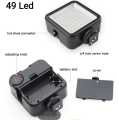 49 LED Video Camera Light Panel Lamp 6000K for DSLR Camera and Camcorder. 