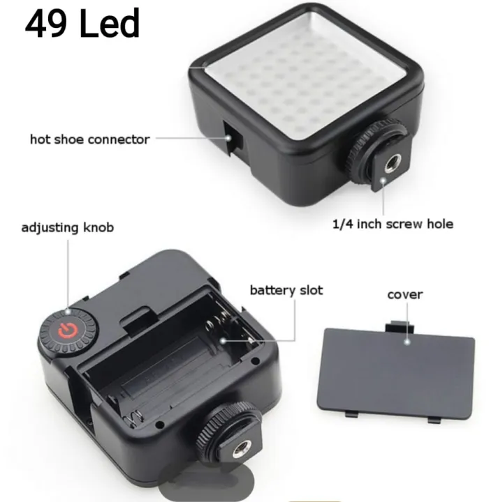 49%20LED%20Video%20Camera%20Light%20Panel%20Lamp%206000K%20for%20DSLR%20Camera%20and%20Camcorder%20-%20Image%205