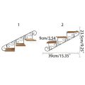 Creative American Style Wall-mounted Flower Stand Art Staircase Shape Wall Display Shelf Simple Wall Hanging Flower Pot Living Room. 