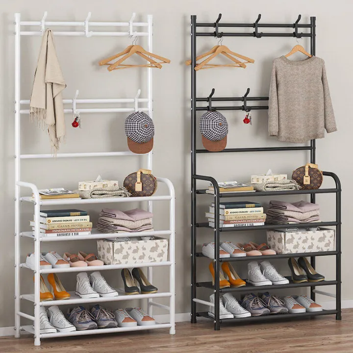 Multifunctional Coat Rack 5 Tier 3 In 1 Hall Tree Shoe Bench With Keys ...