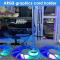 (GGBR) ARGB Graphics Card Bracket RGB Vertical Support 5V 3PIN Desktop Computer Graphics Card GPU Holder Height Adjustable. 