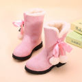 Girls' Snow Boots 2023 New Style Children's Velvet Warm Princess Long Boots Baby Little Girl Short Boots. 