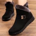 Women's Winter Boots 2021 Round Toe Solid Plush Warm Snow Boots Zipper Ankle Boots - Fashion | Women's Footwear |. 