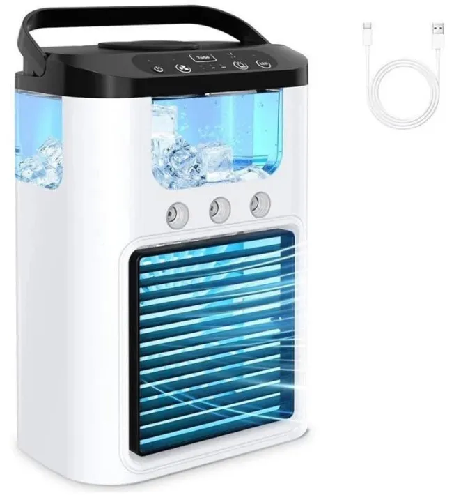 Portable%20Mini%20Air%20Cooler%20Fan/%20Humidifier%20with%20USB%20charger%20%7C%20Battery%201200%20mAh%20Air%20Cooler%20%7C%20600%20ml%20Water%20Tank%20%7C%20Evaporative%20Cooling%20Humidification%20%7C%203%20Modes%20%7C%207%20Colours%20Wireless%20Light%20for%20Home,%20Office%20%7C%20Desktop%20Fan%20-%20Image%202