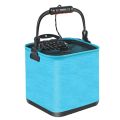 Small 3D Textured Folding Bucket Portable Collapsible Fishing Box Foldable Multifunctional EVA Bucket Outdoor Fishing. 