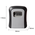 Wall Mount Key Lock Box 4 Digit Password Code Security Lock for Home Office Key Safe Secret Storage Box Organizer. 