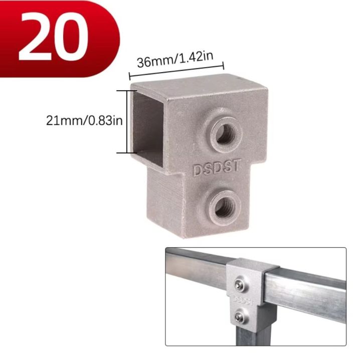 Rack%2020x20mm%20Square%20Tube%2030mmx30mm%2025x25mm%20Three-way%20Square%20Connector%20Accessories%20Fixed%20Pipe%20Clamp%20Pipe%20Fixed%20Joint%20Outer%20Diameter:%2020-21mm%20-%20Image%204