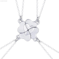 KEBETEME Friendship Necklace Magnetic Matching Four Leaf Clover Best Friend Necklace Gifts for Girls Women Magnet BFF Necklace for 4. 