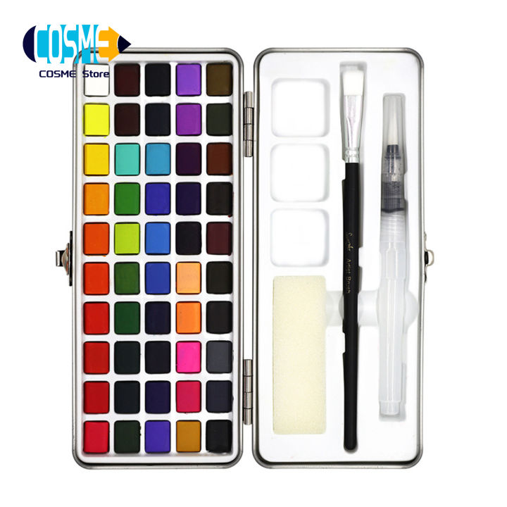 1 Set Solid Watercolor Set Solid Concentration 50/72/90 Colors DIY Portable Artist Life Drawing Painting Solid Pigment Set School Supply