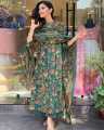 Fabdale 3 Piece Floral Print Viscose Rayon Kurta Suruwal Set with Dupatta | Salwar Suit for Women (DVST-009). 