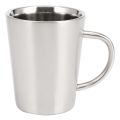 NAMUNY 340 Ml Stainless Steel Copper Plated Coffee Cup Double Layers 304 High Temperature Resistance Milk Tea Mug Silver. 