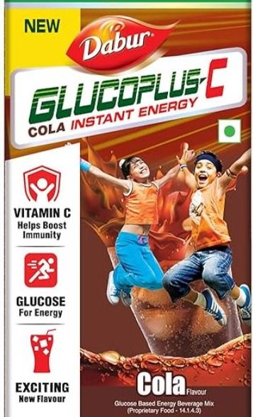 Dabur GlucoPlus-C Cola Flavor 500 gm with Glass Free