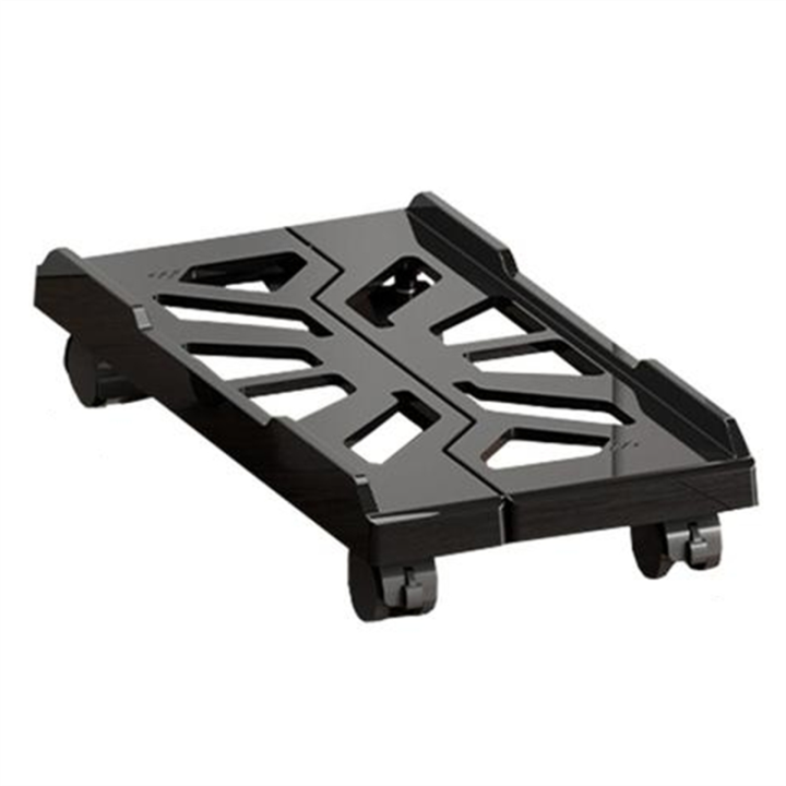 Computer Tower Stand Adjustable Mobile CPU Stand CPU Holder PC Tower Stand with Rolling Caster Wheels Riser Stand Black