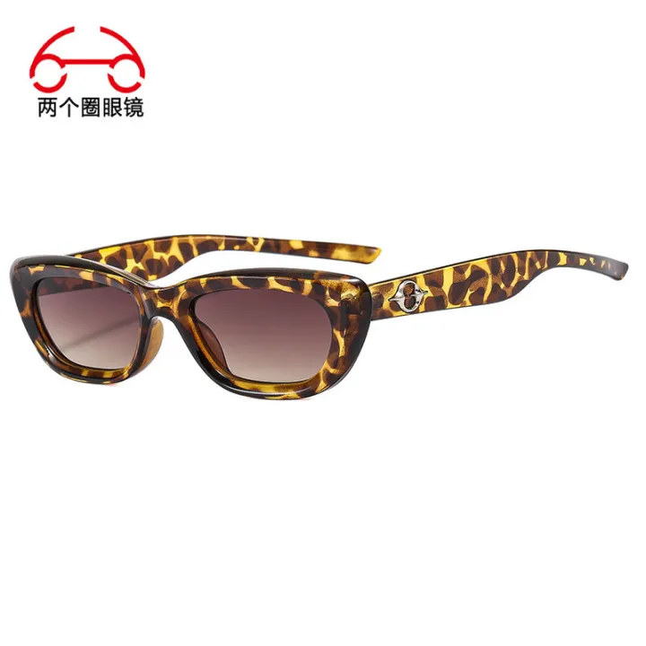 Outdoor%20men's%20and%20women's%20butterfly%20personality%20cat's%20eye%20European%20and%20American%20two-circle%20small%20frame%20fashion%20sunglasses%20crossover%20frame%20sunglasses%20-%20Image%204