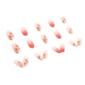 24Pcs Pink Long Flower Fake Nails with Glue DIY Art Design Elegant False Nails Wearable Nails Stylish Pattern Artificial Nails New 2024. 