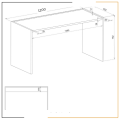 Modern Miracles VistaCore Study Desk – 120×60×75 cm (48″×24″×75″) | Office Table • Study Table | Laminated Compressed Board | Holds 200 kg • Made in Nepal (Medium Size). 