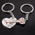 ARELENE 1 Set Teardrop Shape Of Waterdrop Cremation Urn Necklace & 1 Pair You Heart Shape Couple Key Chain Ring. 