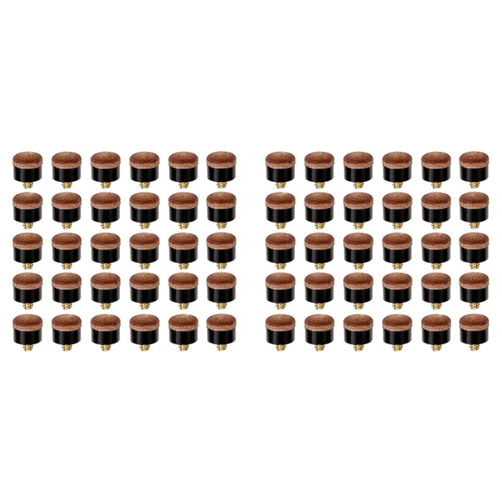 60 Pcs Billiard Pool Cue Stick Screw-on Tips 12mm Replacement Billiard Cue Tips for Pool Cues and Snooker