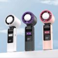 Large Air Volume 199-Speed Mini Handheld Turbo Fan Fast Cooling Adjustable Outdoor Portable Fan Rechargeable Powerful Ice Sensation Hurricane Fan Cooling Tools. 