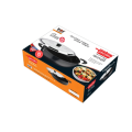 Presto Black Hard Anodized Karhai/Kadhai/Kadai/Karai 280mm with Stainless Steel Lid - Induction Compatible. 