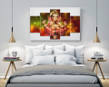 5 pcs / Ganesh Wall Canvas Art / Painting / Wallpaper / Print 3D Home Decor by om canvas. 