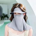 White Sun protection mask full face ice silk. 