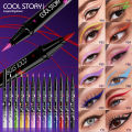 coolstory cool color eyeliner matte long lasting quick dry waterproof 12 color paint face color cross-border makeup. 