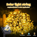 Solar Decorative Lights, Outdoor Waterproof 8 Modes, Cherry Blossom Lights, Christmas Garden Party Decoration. 