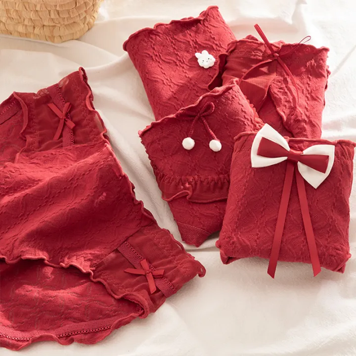 Class%20A%20cotton%20panties%20women's%205A%20antibacterial%20pure%20cotton%20crotch%20natal%20year%20lolita%20red%20girl%20snake%20year%20new%20year%20trousers%20-%20Image%203