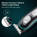 VGR 055 Professional Cordless Beard Hair Trimmer Kit - Rechargeable with Guide Combs, USB Cord Included. 