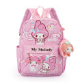 Kuromi Cinnamoroll Backpack With Coin Purse, Hello Kitty Cartoon Schoolbag, Girl Casual Travel Commute Knapsack For Daily Use. 