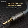 Sutuiying Profesional Anrushide QKZ T1 Earphone Cable Original QDC Copper Silver-plated Upgrade Wire Profesional 3.5mm Wired Headphone For KZ ZSN PRO X ZS10 pro EDX TRN CCA. 